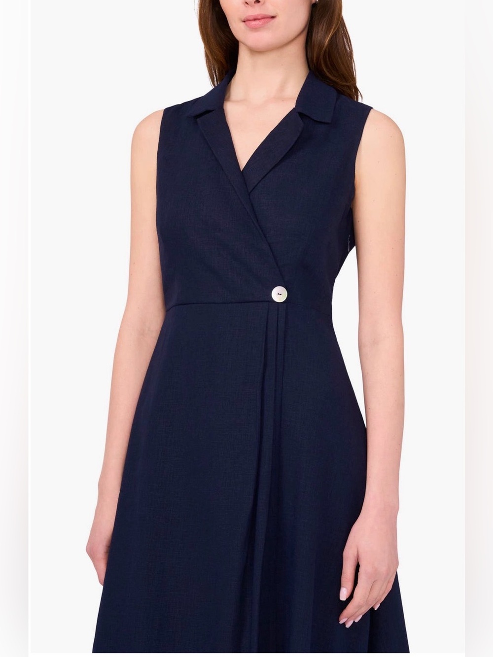 ❤️ Halogen Wrap-Front Sleeveless Midi Dress